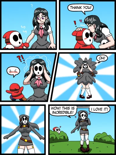 The Shy Guy's Magical Mischief (shy gal tf)