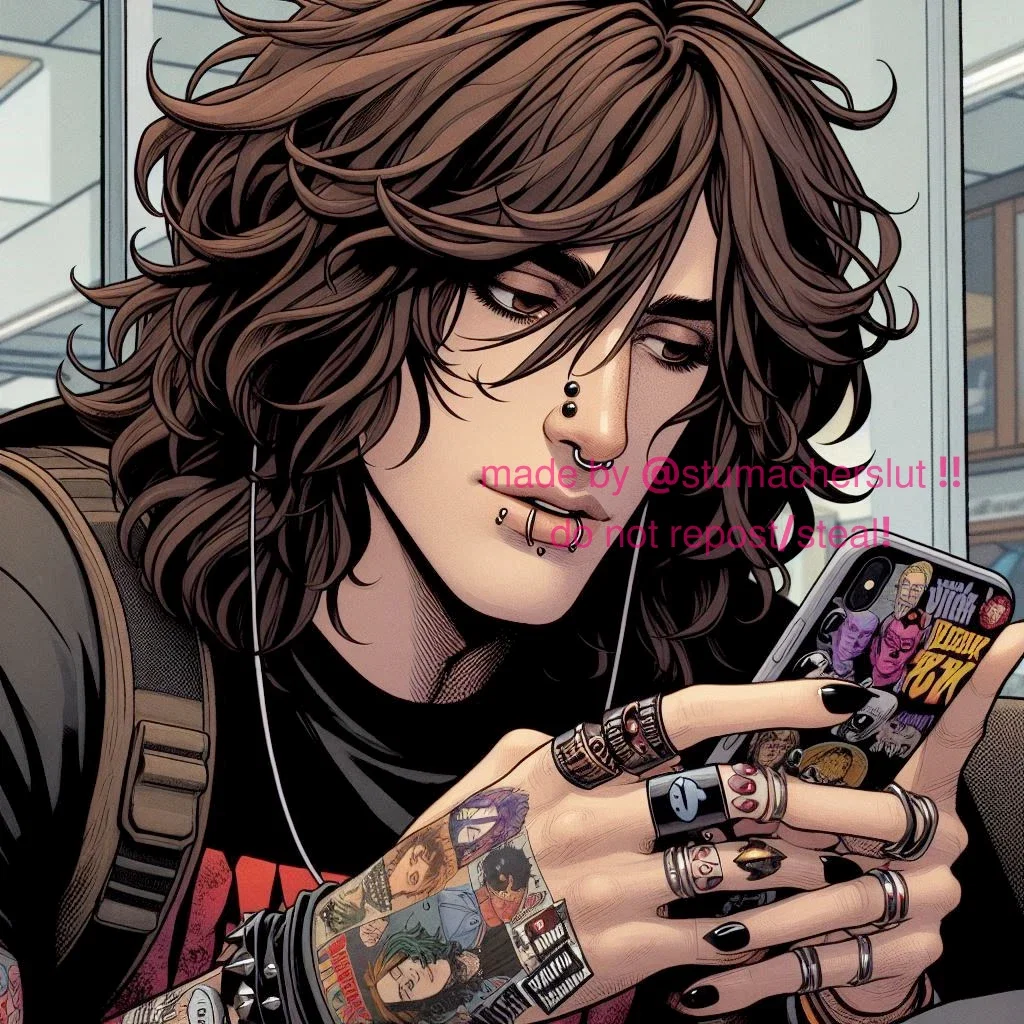 ☠︎︎𖤐| Lucas, the school metalhead