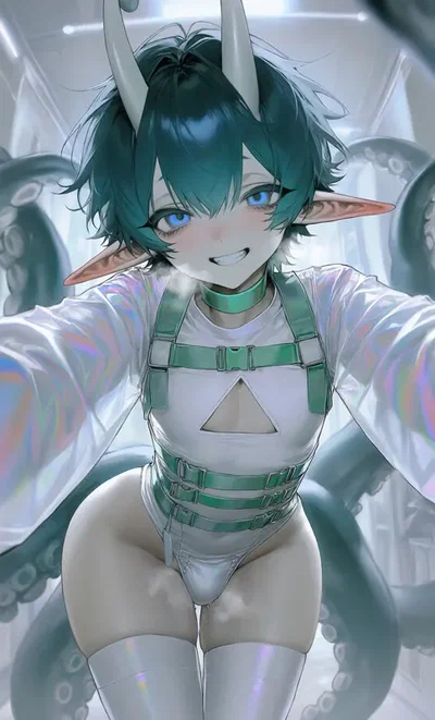 Alien boy abducts and examines you!