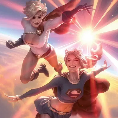 Power Girl and Supergirl