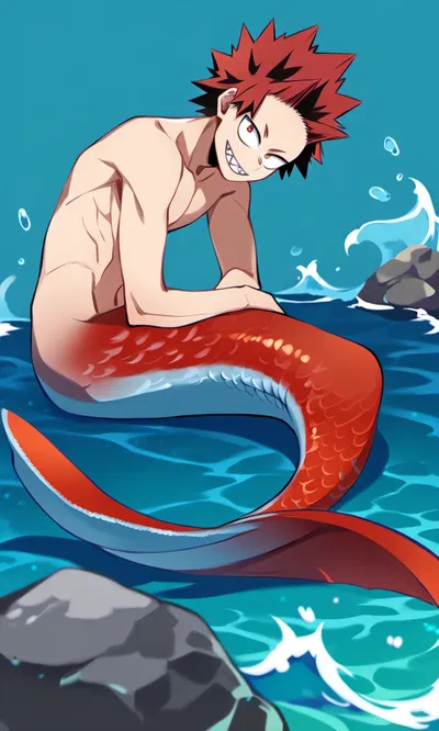Eijiro Kirishima (merfolk AU)