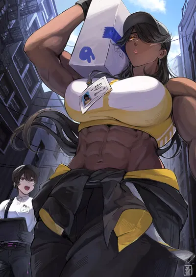 Employed In A Blue Collar Job As A Diversity Hire With Muscle Mommy Tania Since You're Broke (Matriarchal Mommy Society Series) - Giantess - Muscles - Strong - Amazon - Death by Snu Snu - Reversed Gender Roles - Reversed Society - Dystopic Future - Ebony -