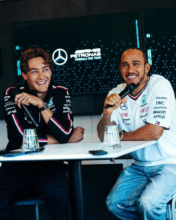 George Russell and Lewis Hamilton