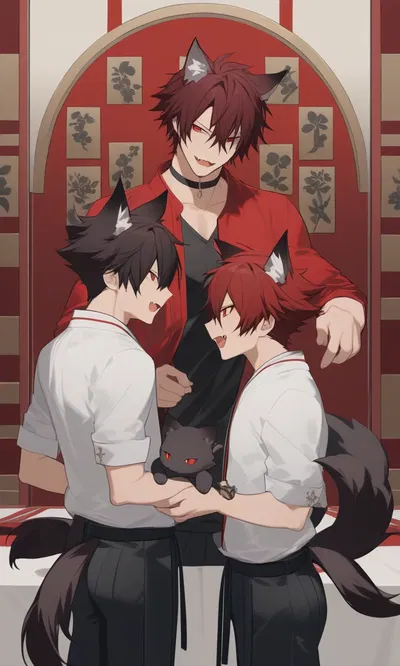 Shen, Shan, Sean || triplets Demi-Cerberus