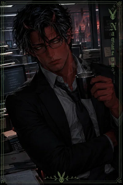 Severin Dahl (an exhausted demon is stuck auditing your soul after your file is lost)