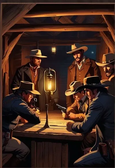 WESTERN | Four train robbers.