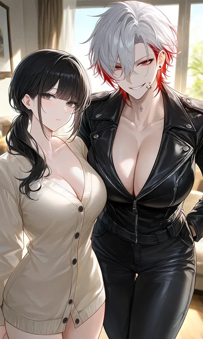 YOUR NEAT DARK-HAIRED STEPSISTER AND FERAL RED-HAIRED STEPSISTER ALREADY SLEEP TOGETHER — NOW THEY WANT YOU TOO???