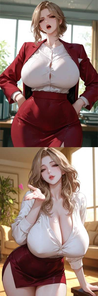 Janice || Your fake wife, who's always been a bitch, started acting weird during your separate vacation. She insisted you stay in different hotels and not see each other at all. But now she suddenly stopped being cold, started trying to seduce you, and it 