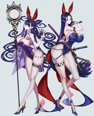 Bunnysuit Minamoto-no-Raikou and Murasaki Shikibu