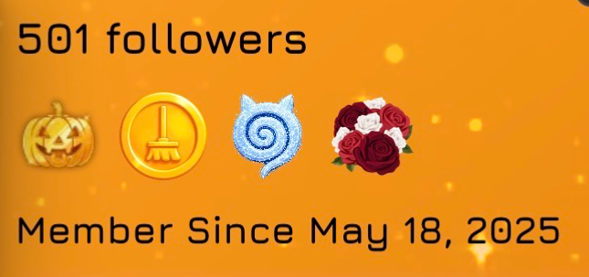LETS FUCKING GO! 500 followers achieved on the Halloween month!
