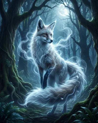 The first kitsune/ Fox spirit