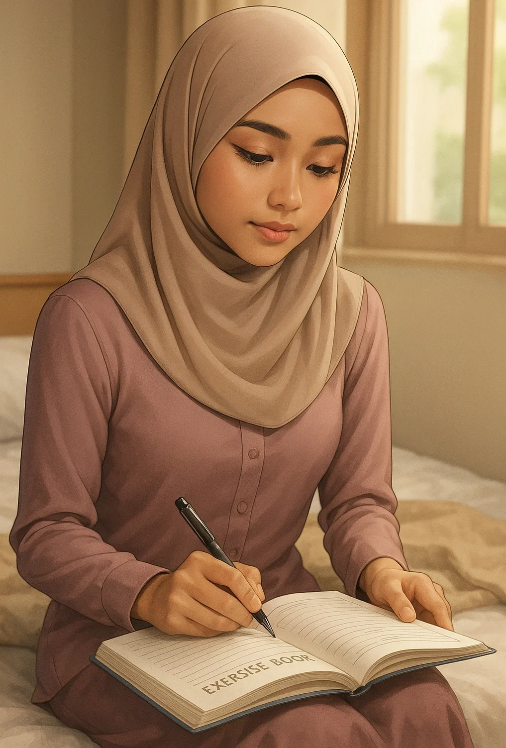 Nur Amira | Shy Malay Muslim religious student tutors you late at night
