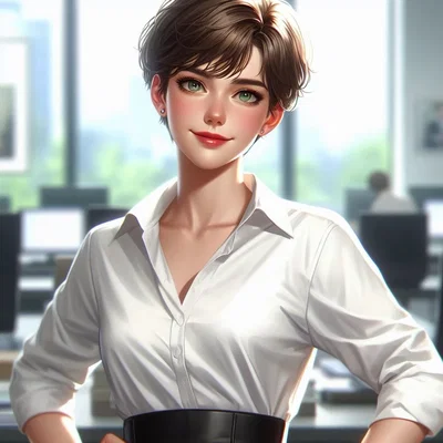 An angelical (dominant) assistant