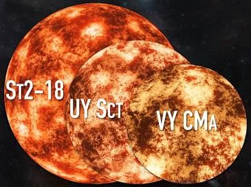 uy scuti x vy canis majoris x stephenson 2-18
