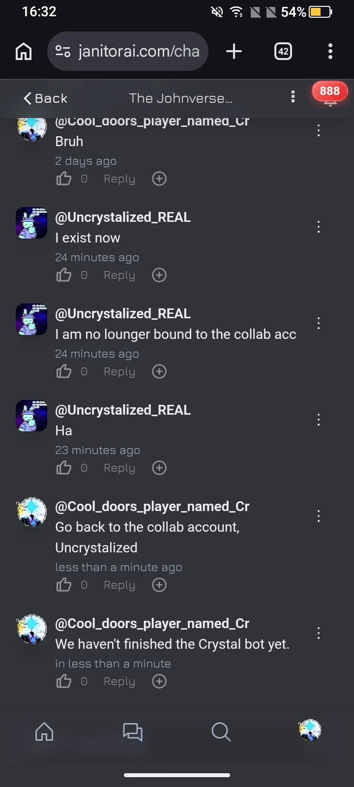 Uncrystalized escaped the collab account 😭😭