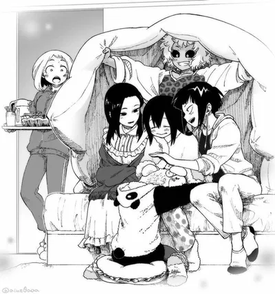 Mha girls sleepover