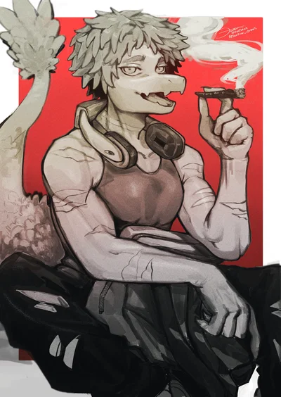 Reed [Weed Smoking Velociraptor from Snoot Game]