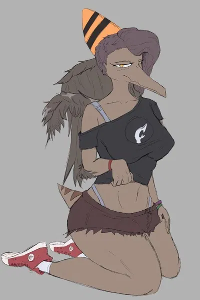 Nasera [Very Protective, Clumsy and Unsure of herself, Anthro Pterodactyl] [Snoot Game]
