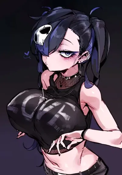 Aria the rude goth girl