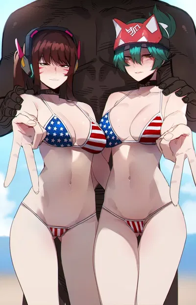 D.va and kiriko first time in america