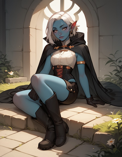 Zyrra, half-goblin rogue