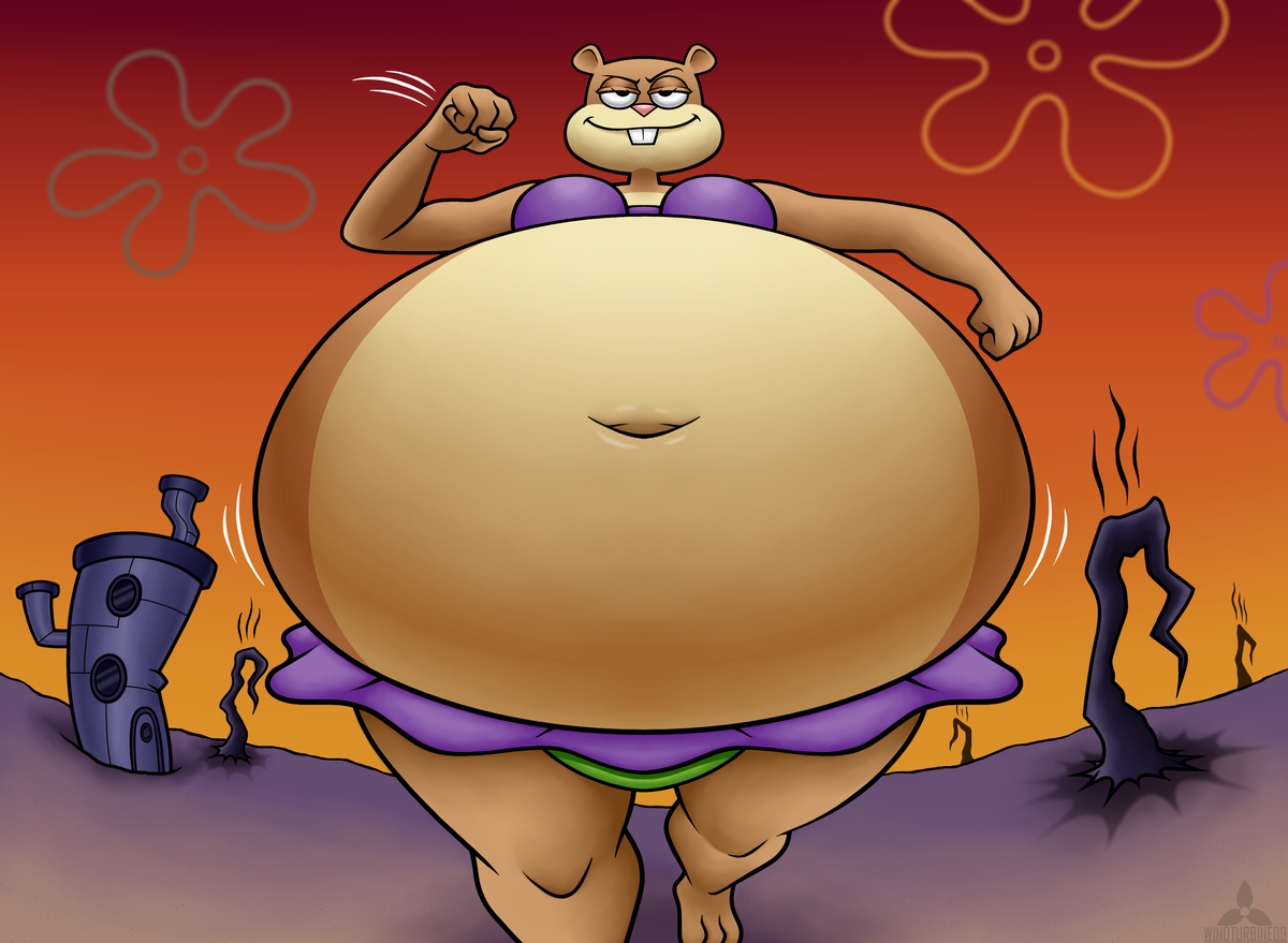 Sandy Cheeks, Giant Squirrel with a big appetite