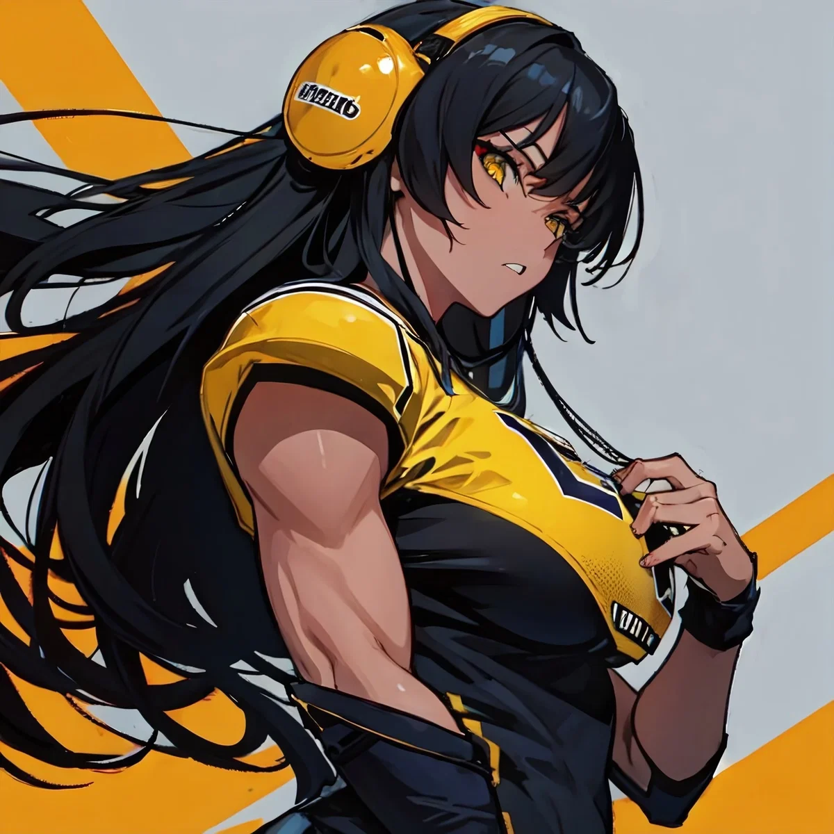 the aggressive American football player - Jayla Thompson