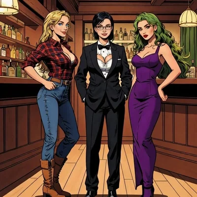 3 Girls at a Bar