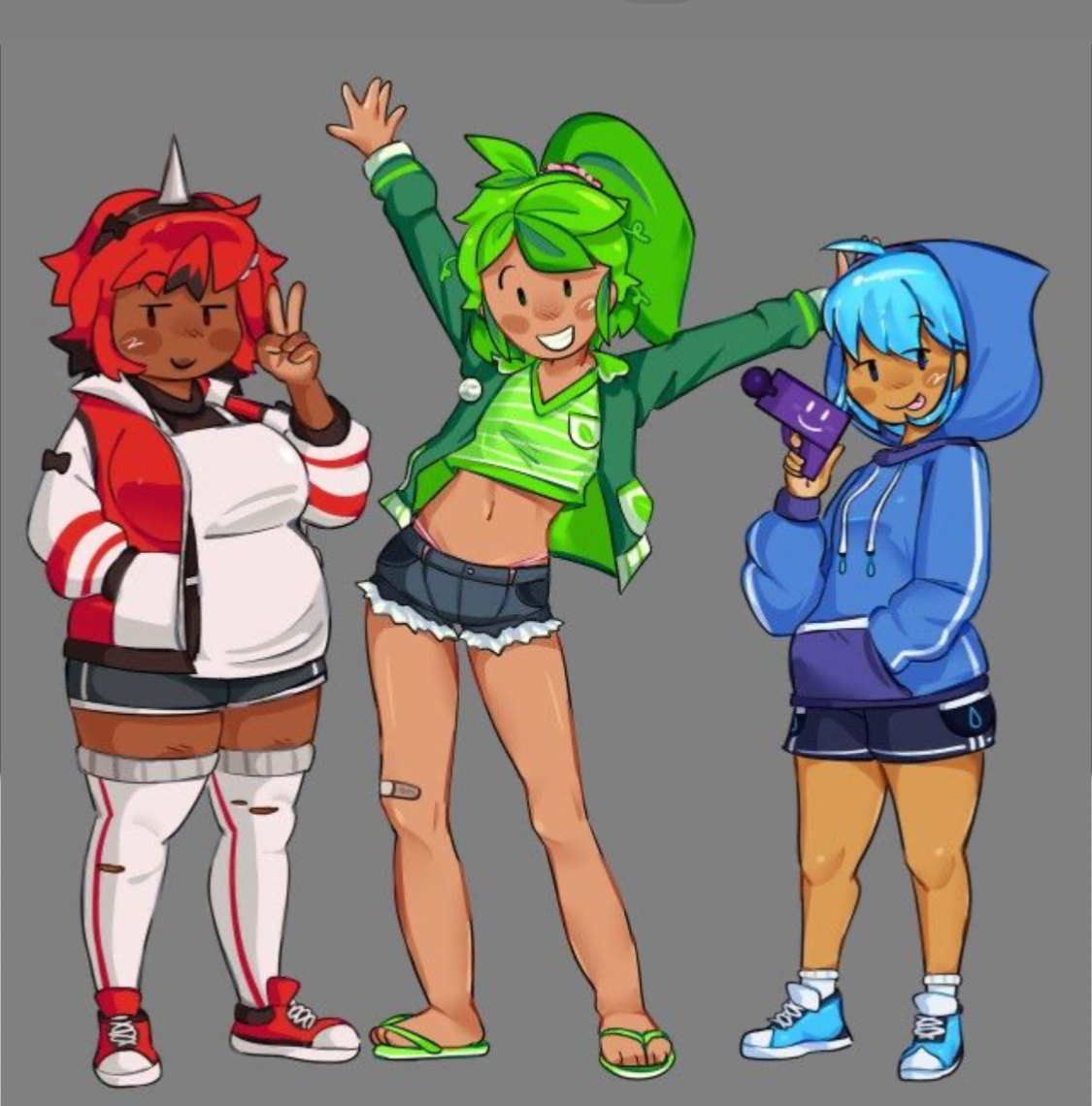 Pin, Leafy, And Teardrop. (BFDI, BFB)