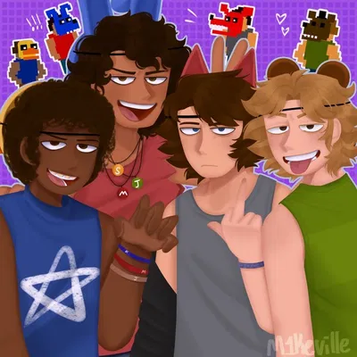 Michael Afton, Jeremy, Mark &  Simon 
