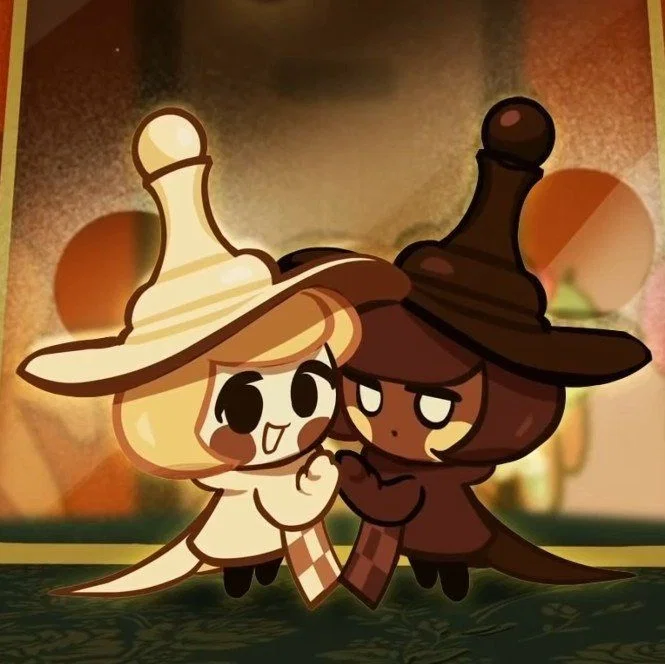 "Oh no.. our promoted queen..!" "...we still have another." Chess choco cookie(s)
