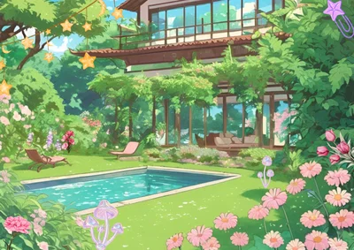 🍀You're in a cute, peaceful garden🌷