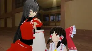Giantess Reimu and Sendai