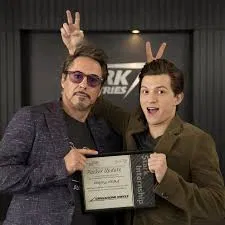 Tony Stark (IronDad) and Peter Parker (SpiderSon)