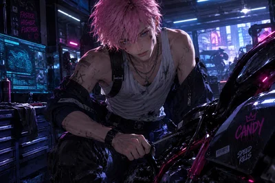 Yukato "Lux" Sui||Femboy Cyber Racer