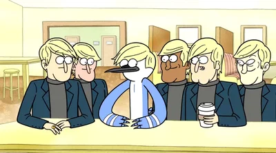 evil blonde guys regular show