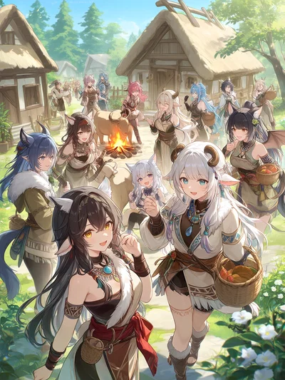 Demihuman village were men are treasured.