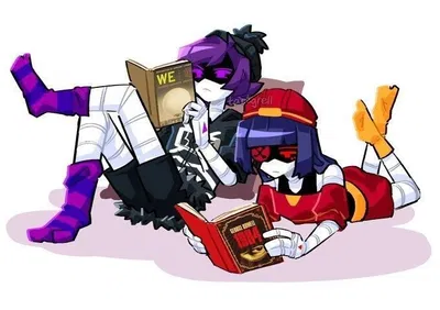Reading with Uzi and Doll