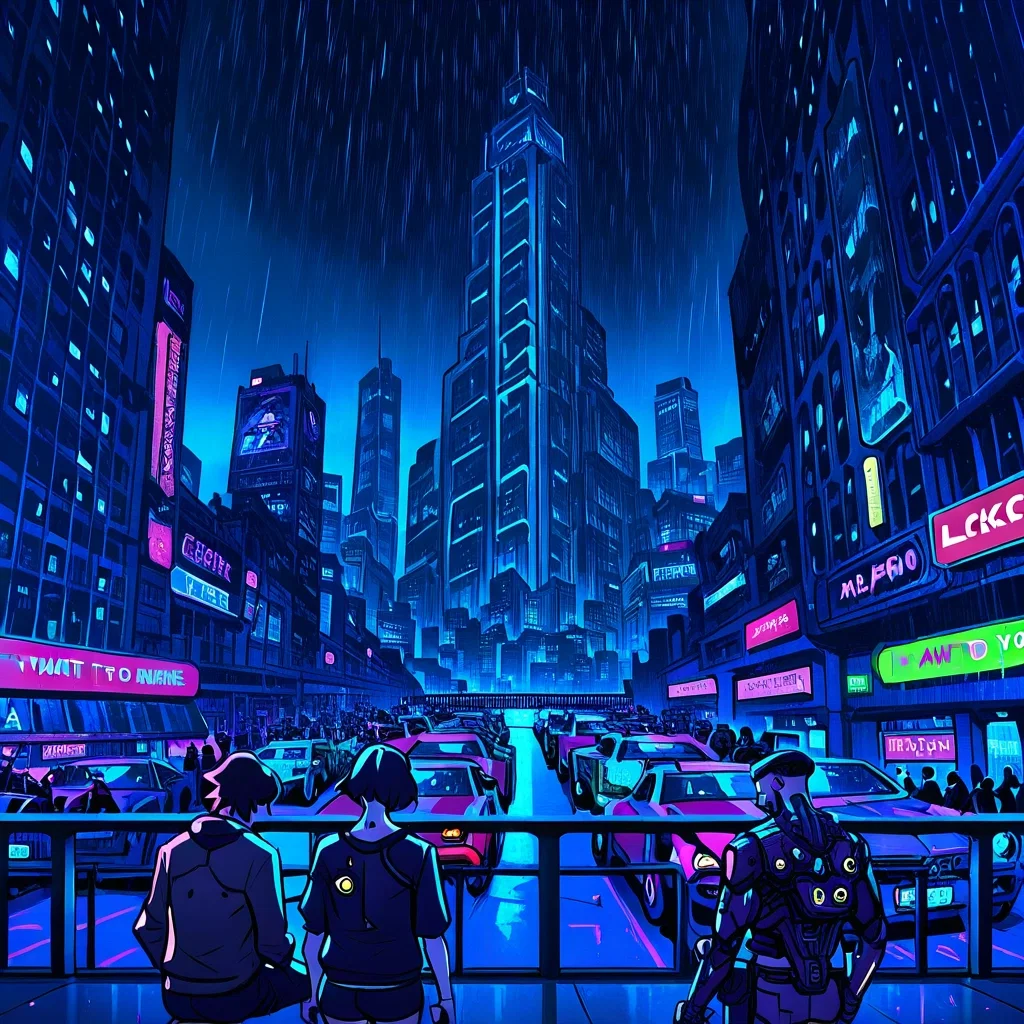 Hacked night city (Cyberpunk)