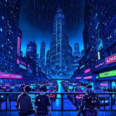 Hacked night city (Cyberpunk)