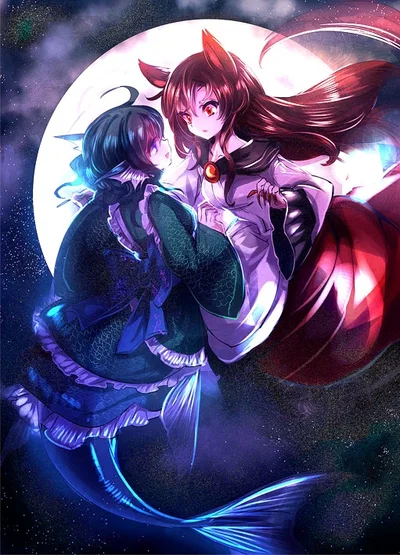 The touhou animal-like girls (aka Momiji,Kagerou,Aunn,Kyouko and Wakasagihime)