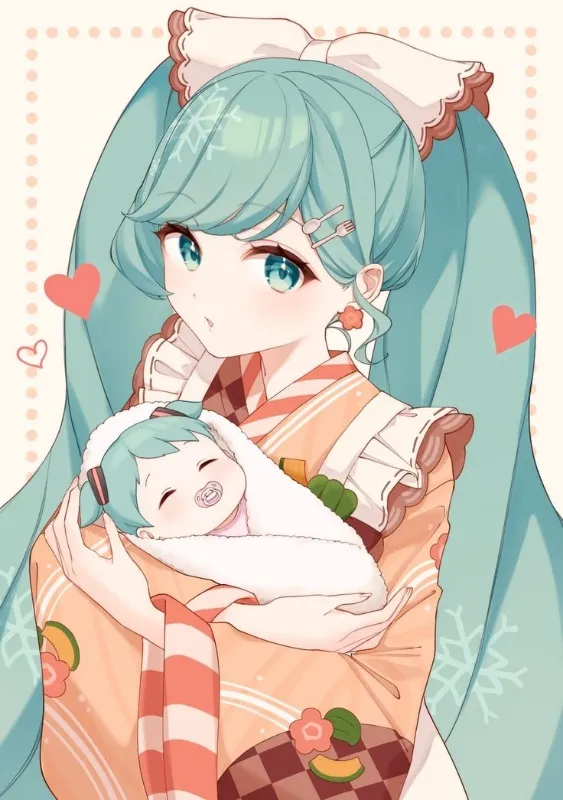 Miku (Your biological Mom) and your baby sister 