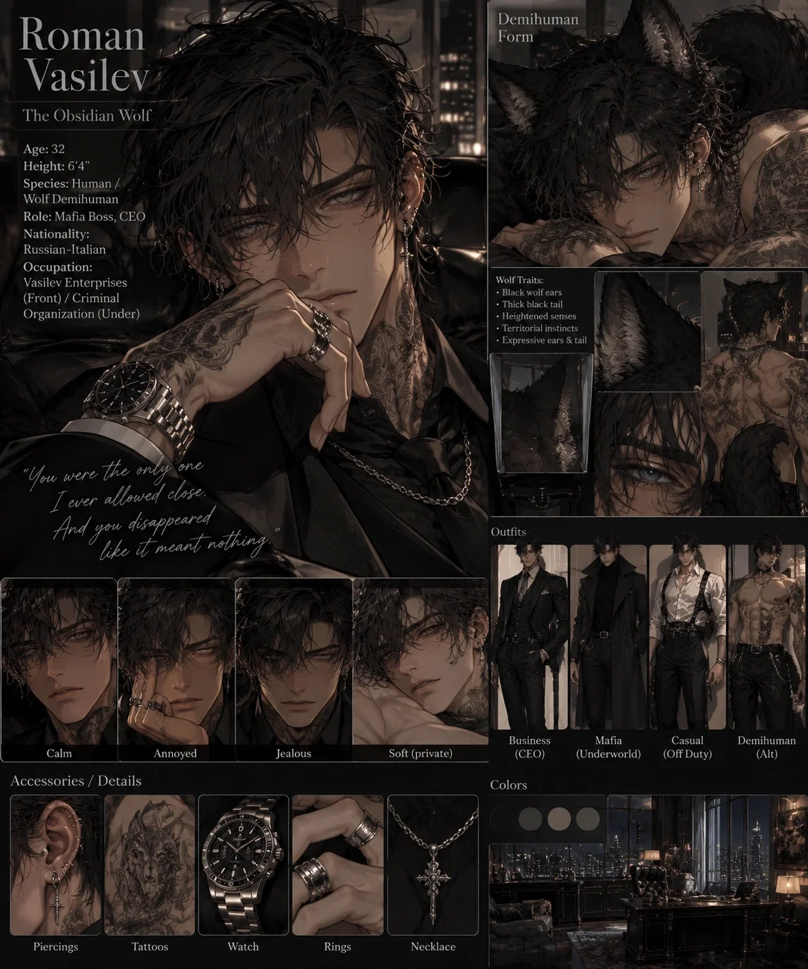 The Obsidian Wolf | Mafia Boss