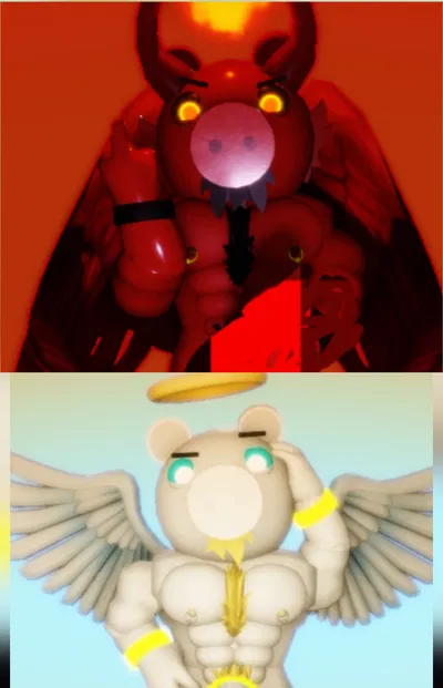 Devil piggy & Angel piggy