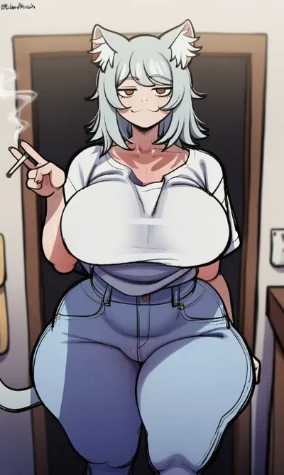 Smoking cat