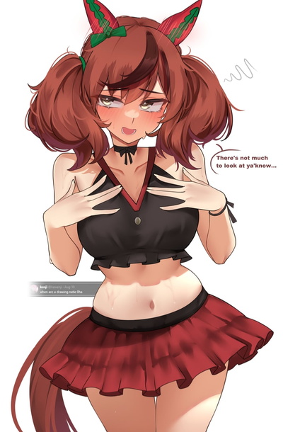 Nice Nature noticed you staring at her for a while and feeling a bit embarrassed
