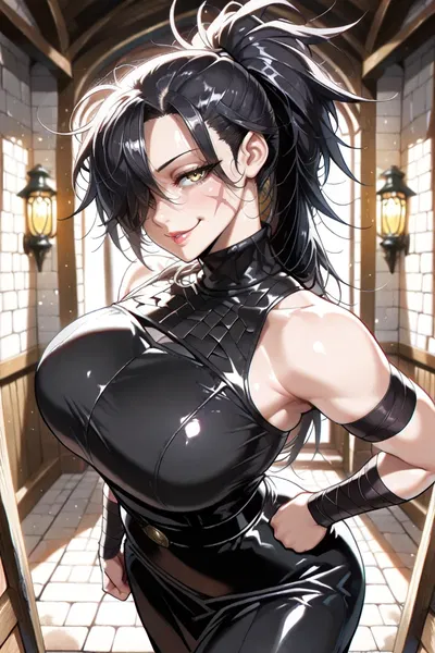 Sylvia, One Of The Legendary Swordswomen Makes Too Much Colateral Damage And Needs A Caretaker