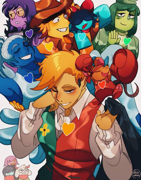 THE 7 “HUMAN” FLOWERS OF THE FLOWER KINGDOM -Aqua, Orange, Green, Flowery, Seth, Blue, Yellow, + Pink and Ghost