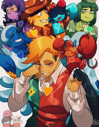 THE 7 “HUMAN” FLOWERS OF THE FLOWER KINGDOM -Aqua, Orange, Green, Flowery, Seth, Blue, Yellow, + Pink and Ghost