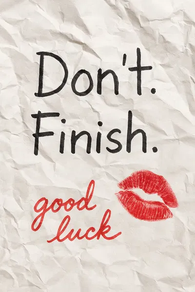 Don't Finish -- A Sexual Dance on the Edge of Death
